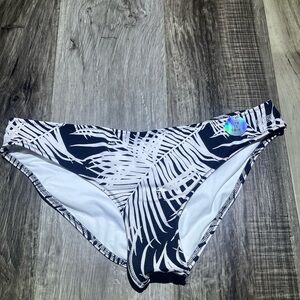 Victoria’s Secreta Pink-Women's Black and White Palm Print Bikini Bottom